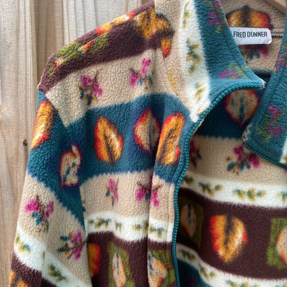 Alfred Dunner Multicolor Fleece Jacket - Picture 2 of 3